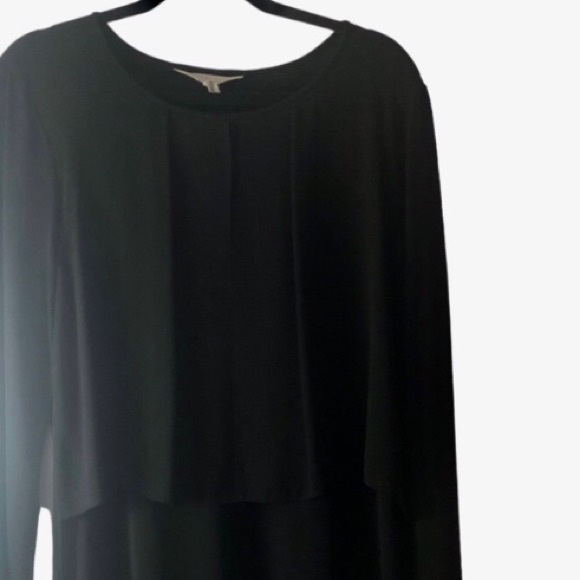 BCBGeneration women’s dress long sleeve mini sheer front overlay simple elegant - Picture 3 of 9